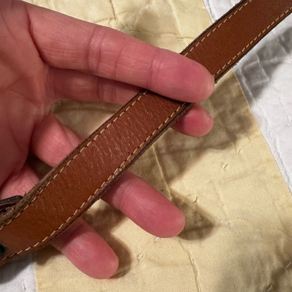 Dooney & Bourke Black and Brown Pebbled Leather Shoulder Bag - Picture 10 of 11